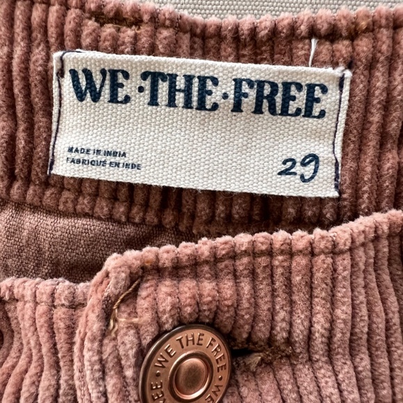 WE THE FREE Good Luck Mid Rise Corduroy Barrel Jeans in Withered Rose - 29 - Picture 9 of 15